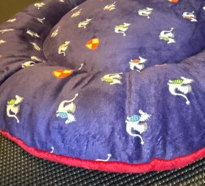 Red & Blue with Dragons - cat or small dog bed