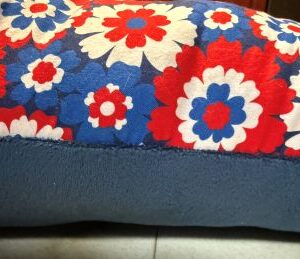 Large Blue, Red, White Dog Bed