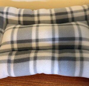 Gray and White Plaid Carrier Pad
